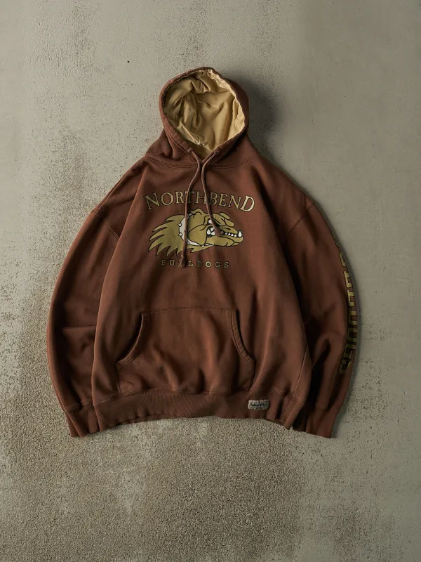 Vintage Y2K Brown Northbend Bulldogs Hoodie (S/M) sold by Rebalance Vintage