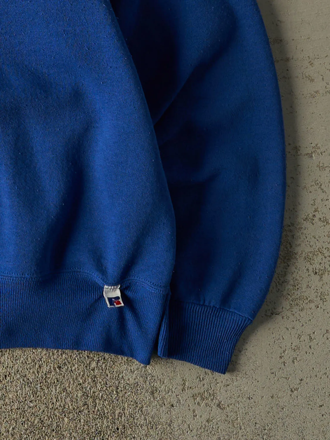 Vintage 90s Blue Russell Athletic Blank Crewneck (M) sold by Rebalance Vintage product image thumbnail 4