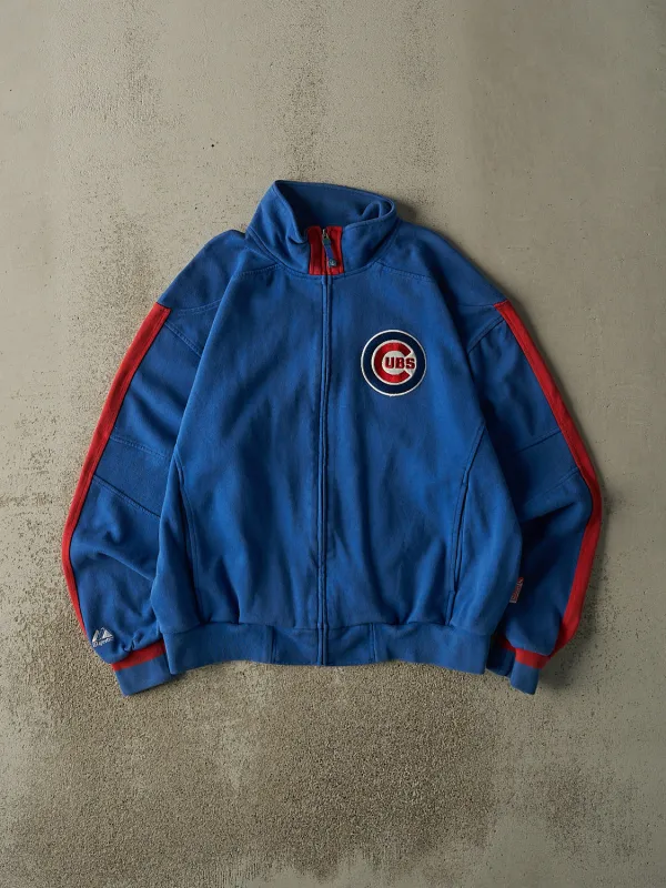 Vintage Y2K Blue Chicago Cubs Embroidered Zip Up Sweatshirt (L) sold by Rebalance Vintage
