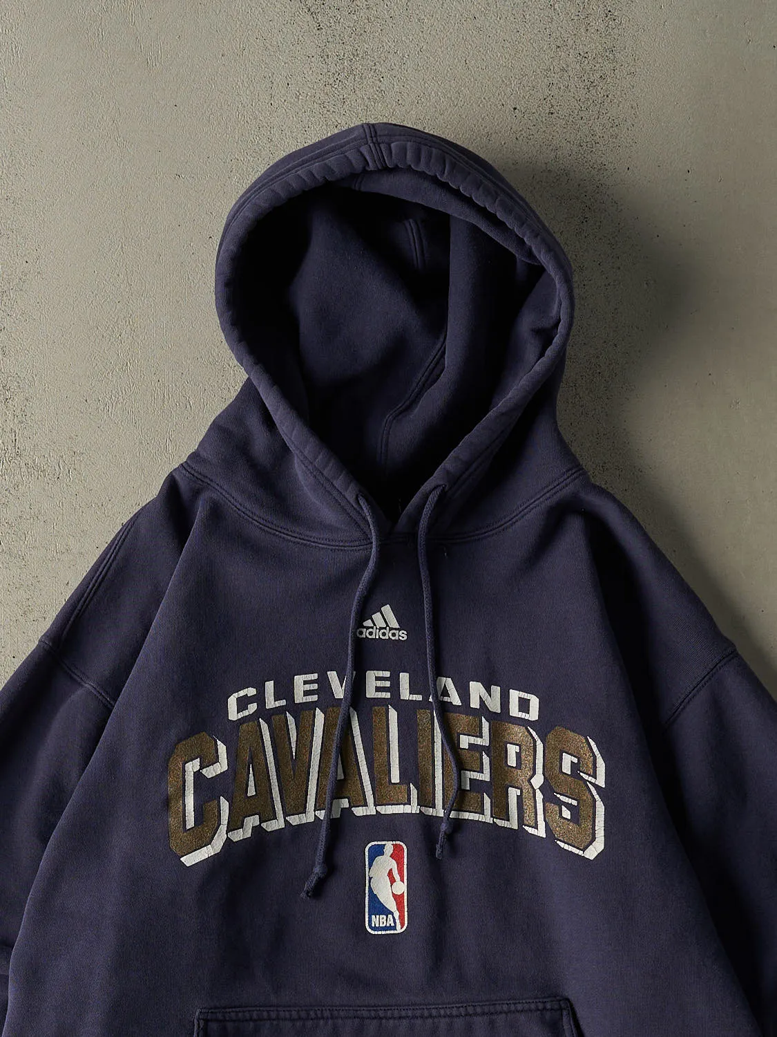 Vintage Y2K Navy Blue Cleveland Cavaliers Adidas Hoodie (XL) sold by Rebalance Vintage product image thumbnail 2