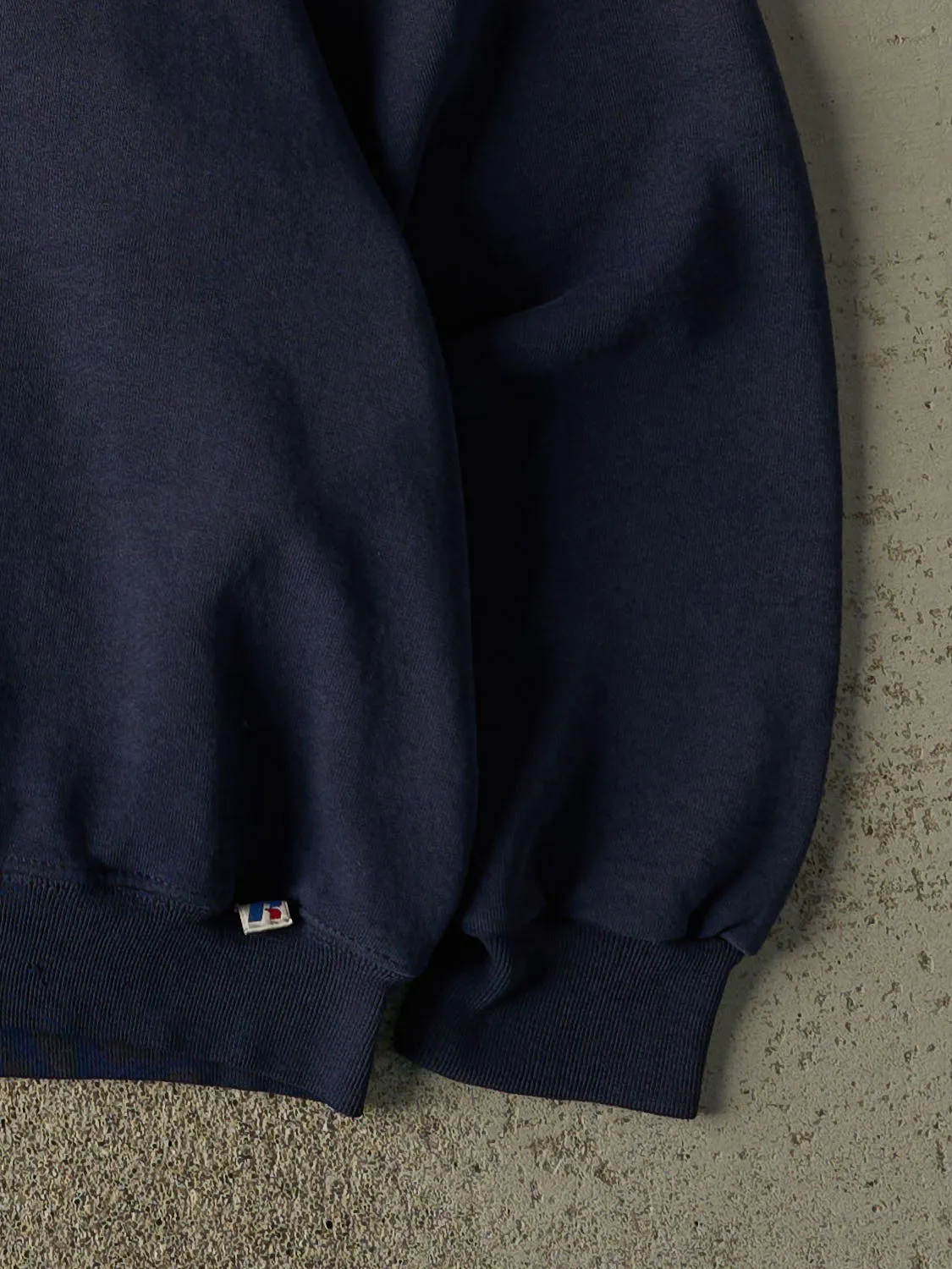 Vintage Y2K Navy Blue Russell Athletic Logo Crewneck (L) sold by Rebalance Vintage product image thumbnail 4