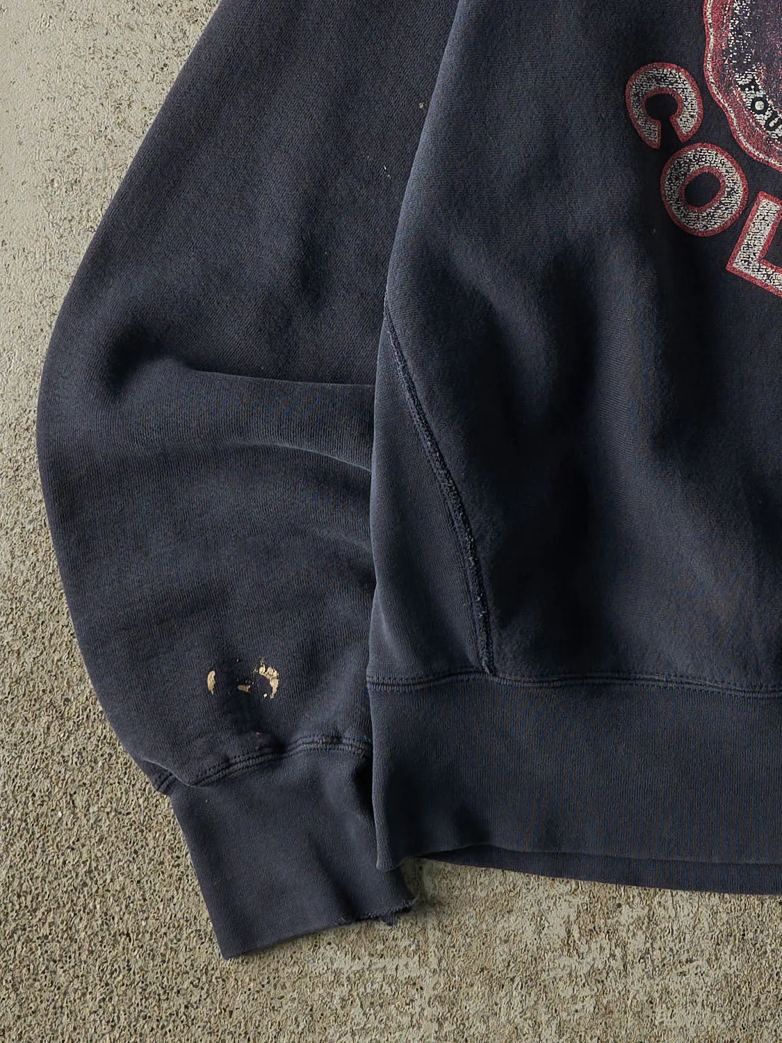 Vintage 90s Sun Faded Navy Davis College Crewneck (M) sold by Rebalance Vintage product image thumbnail 3