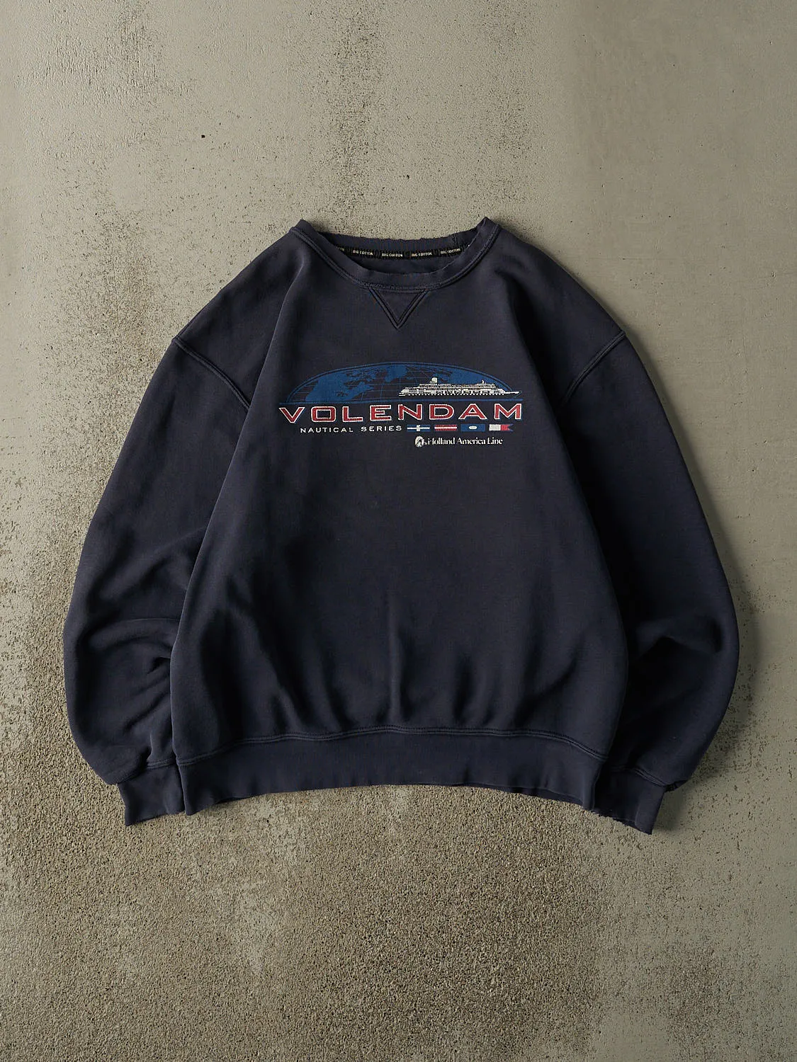 Vintage 90s Navy Blue Volendam Logo Crewneck (M/L) sold by Rebalance Vintage