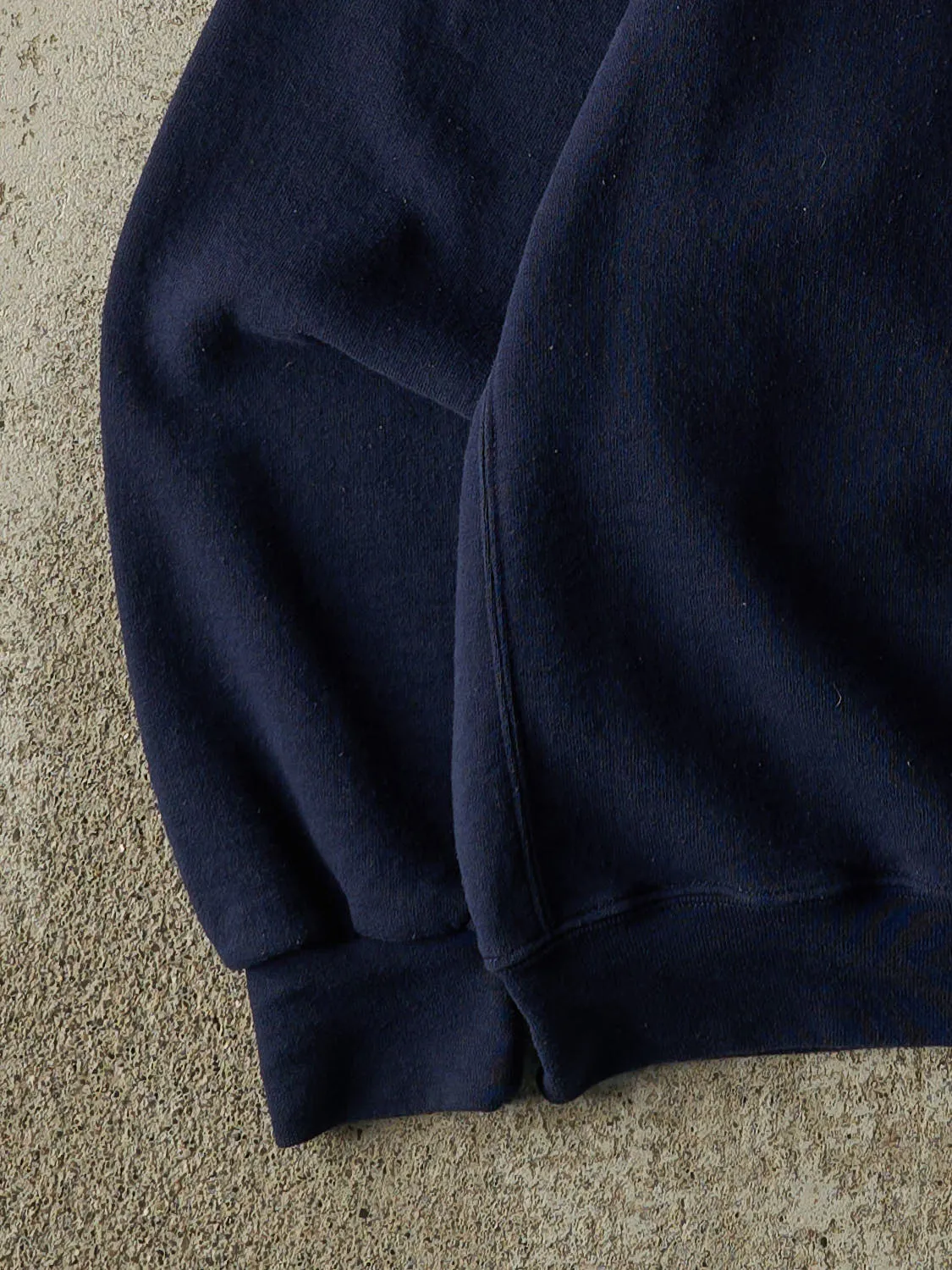 Vintage Y2K Navy Blue Russell Athletic Blank Crewneck (L) sold by Rebalance Vintage product image thumbnail 3