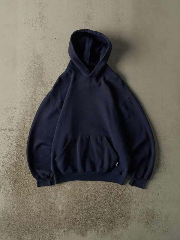 Vintage 90s Navy Blue Russell Athletic Blank Hoodie (S/M) sold by Rebalance Vintage