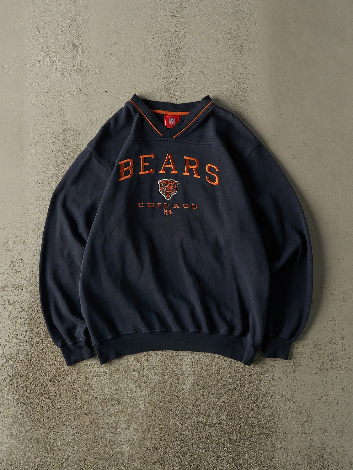 Vintage 90s Navy Blue Chicago Bears Embroidered Crewneck (M/L) sold by Rebalance Vintage