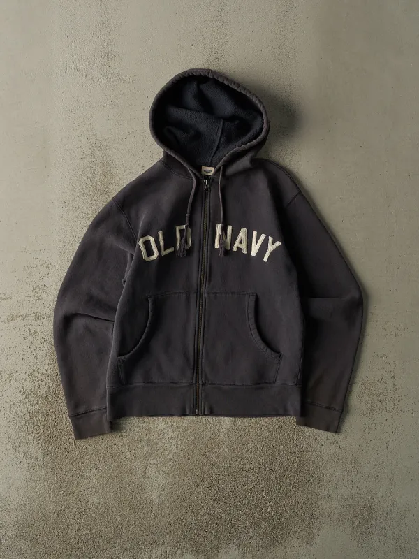 Vintage Y2K Navy Blue Old Navy Embroidered Zip Up Hoodie (S) sold by Rebalance Vintage