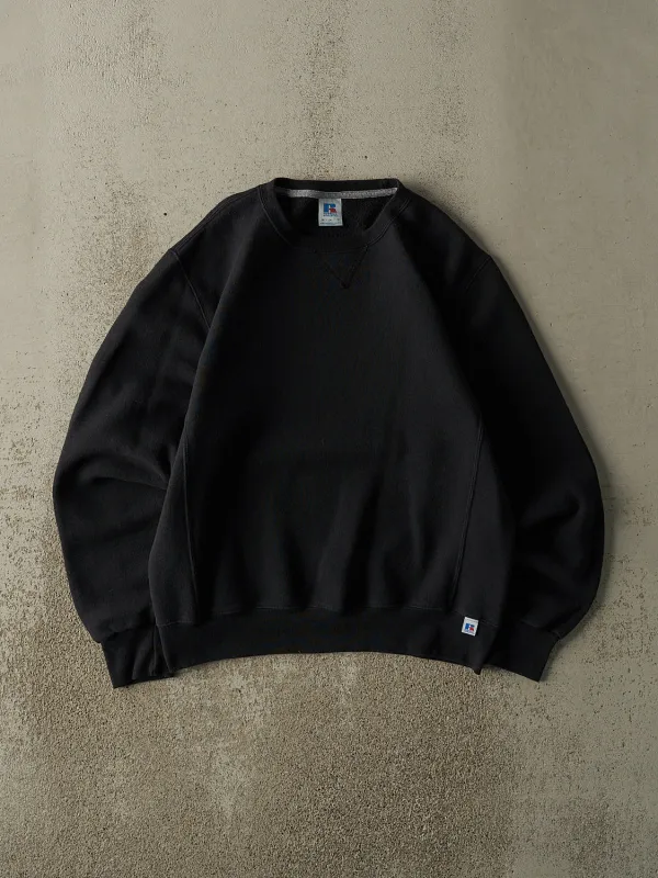 Vintage Y2K Black Russell Athletic Blank Crewneck (M) sold by Rebalance Vintage