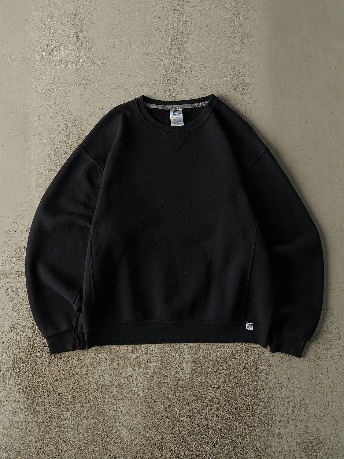 Vintage Y2K Black Russell Athletic Blank Crewneck (M/L) sold by Rebalance Vintage