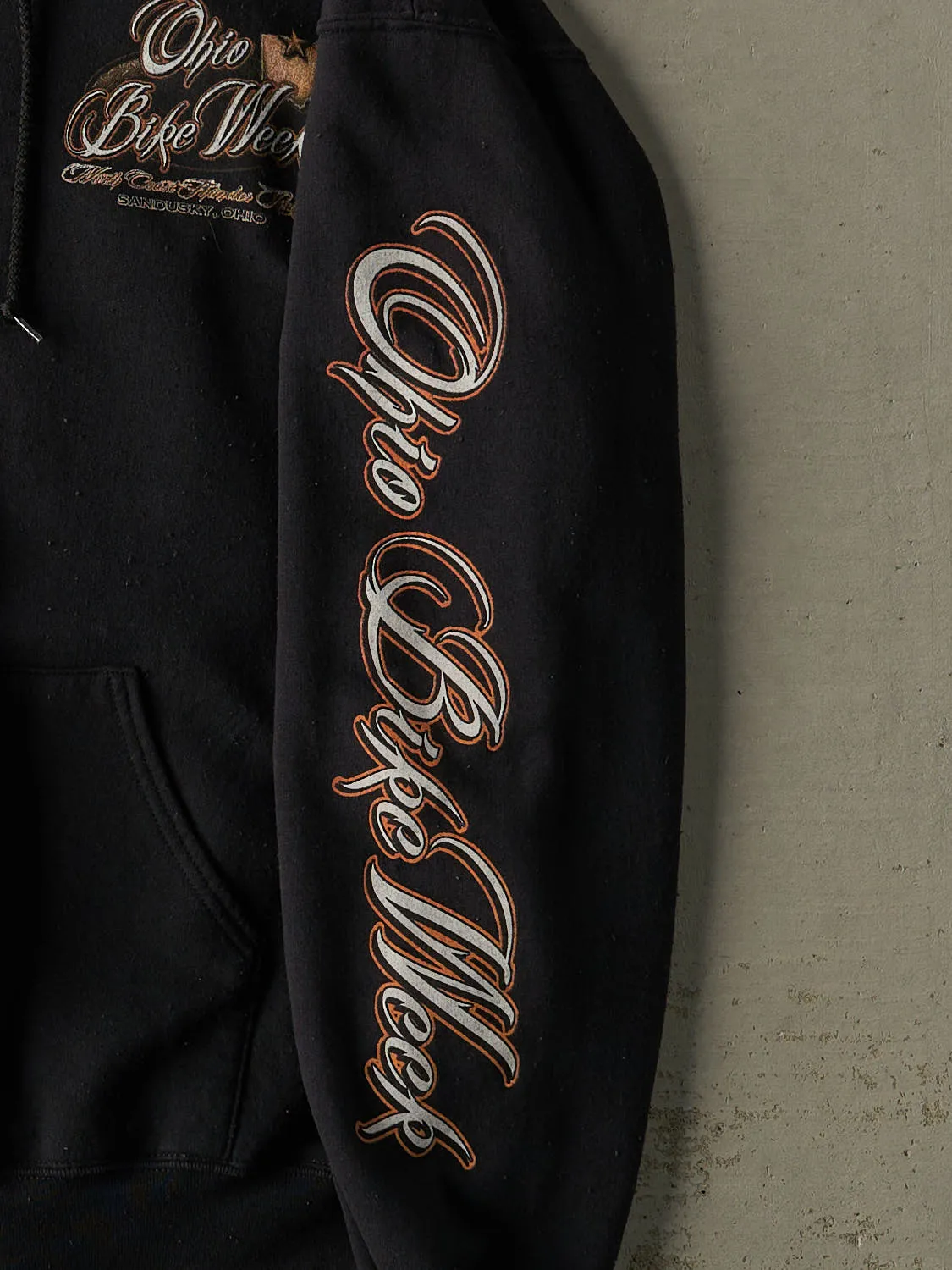 Vintage 12' Black Ohio Bike Week Zip Up Hoodie (XL) sold by Rebalance Vintage product image thumbnail 4