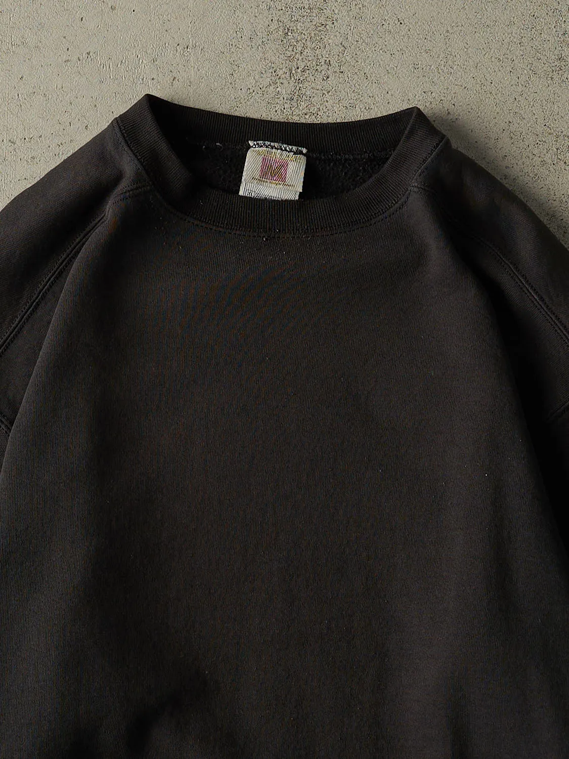 Vintage 90s Faded Black Blank Crewneck (XL) sold by Rebalance Vintage product image thumbnail 2