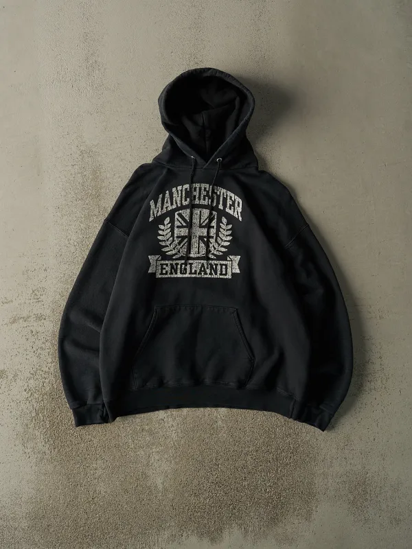 Vintage 90s Black Manchester England Hoodie (M) sold by Rebalance Vintage