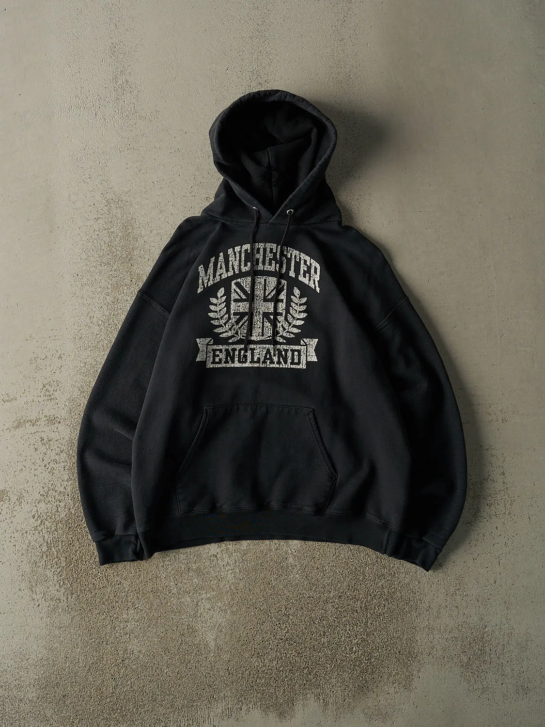 Vintage 90s Black Manchester England Hoodie (M) sold by Rebalance Vintage