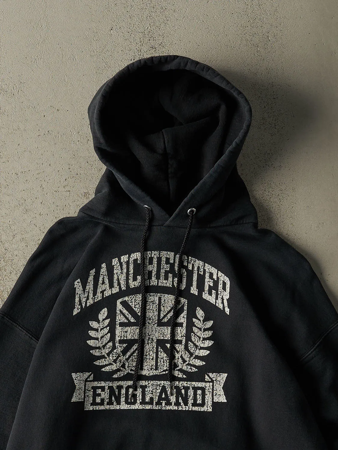 Vintage 90s Black Manchester England Hoodie (M) sold by Rebalance Vintage product image thumbnail 2