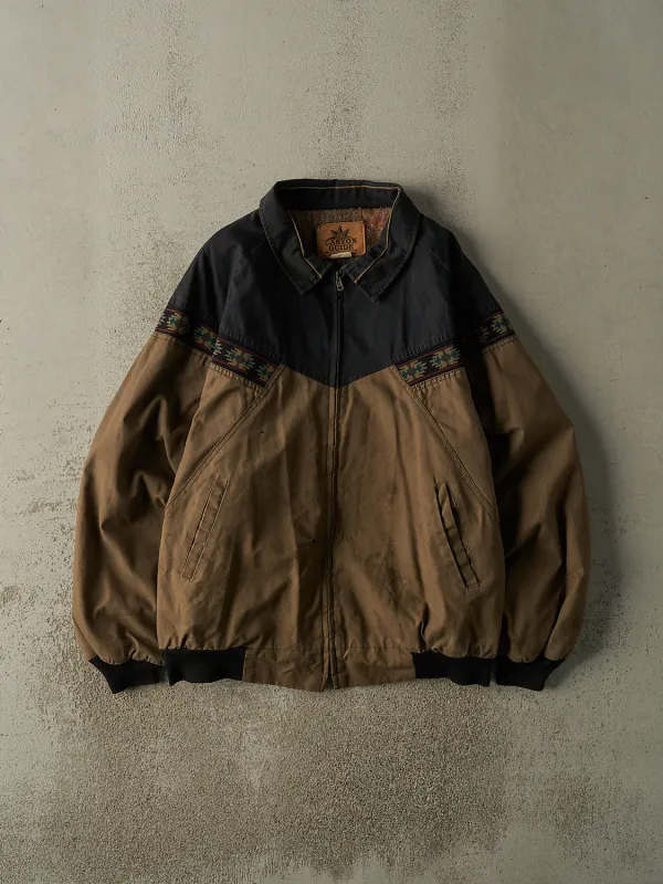 Vintage 80s Brown & Black Aztec Jacket (XL) sold by Rebalance Vintage