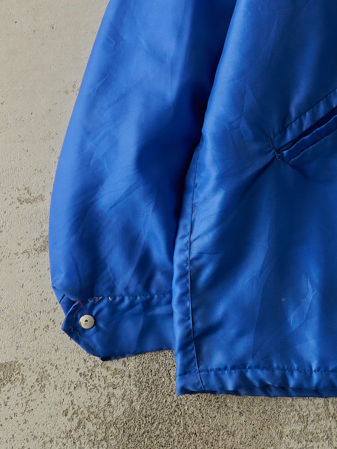 Vintage 80s Blue Toronto Maple Leafs Embroidered Nylon Jacket (XL) sold by Rebalance Vintage product image thumbnail 3