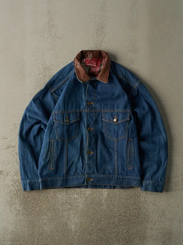 Vintage 80s Dark Wash Marlboro Denim Jacket (M/L) sold by Rebalance Vintage