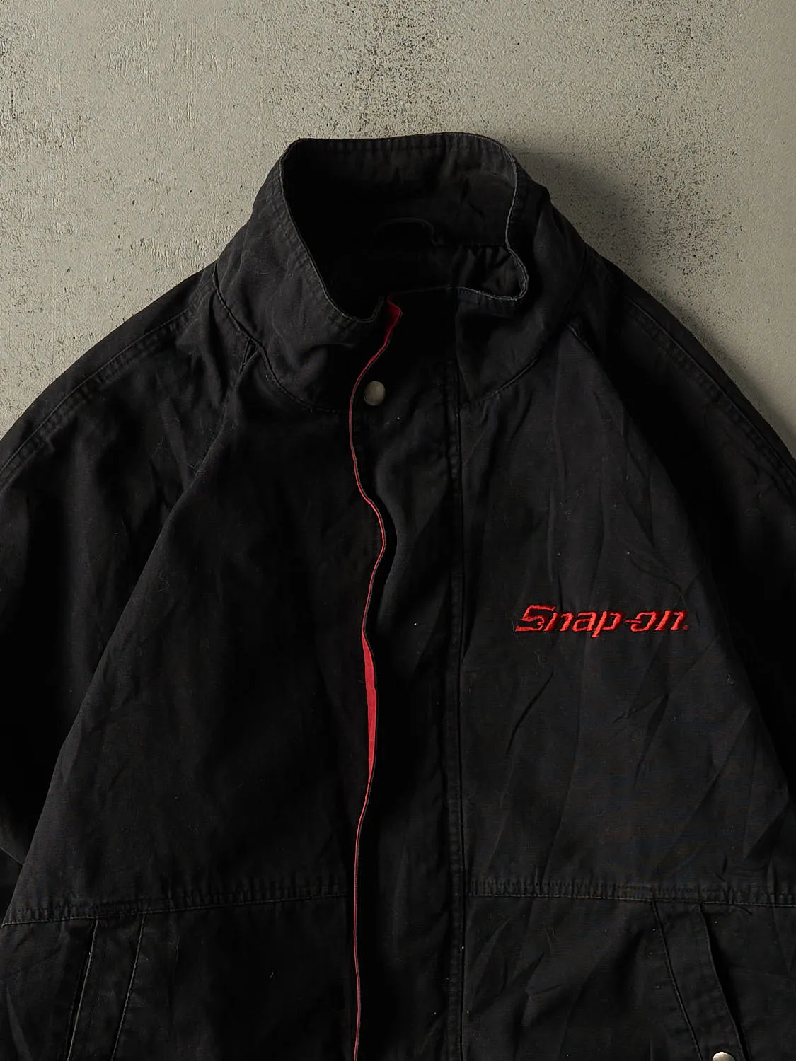 Vintage 90s Black Snap-On Embroidered Jacket (XL) sold by Rebalance Vintage product image thumbnail 2