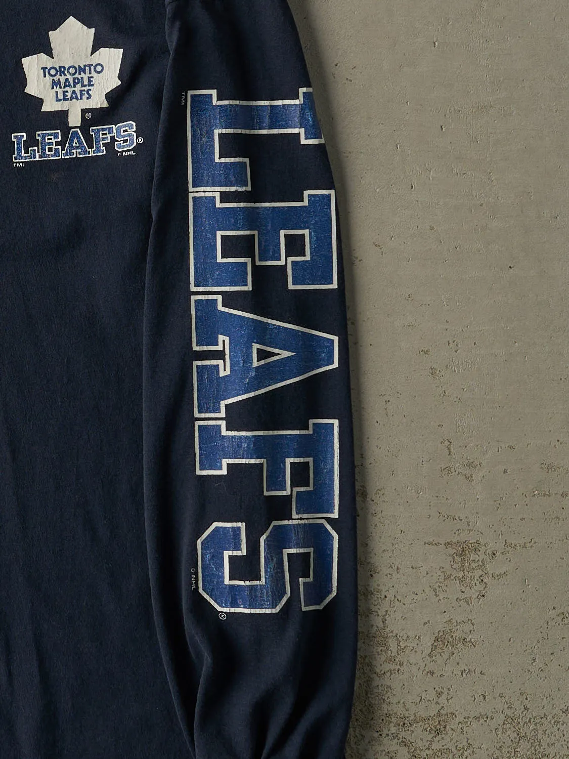 Vintage 90s Navy Blue Toronto Maple Leafs Long Sleeve (L/XL) sold by Rebalance Vintage product image thumbnail 4