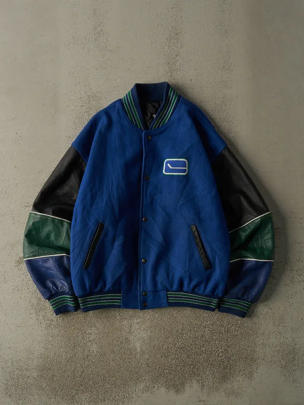 Vintage 90s Blue Vancouver Canucks Varsity Jacket (XL) sold by Rebalance Vintage