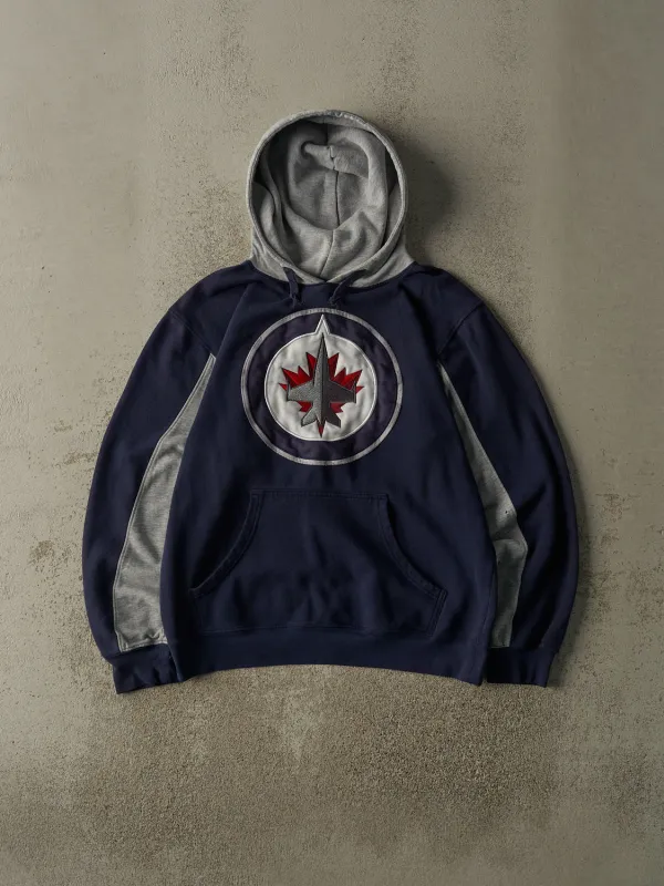 Vintage Y2K Navy Blue Winnipeg Jets Embroidered Hoodie (M/L) sold by Rebalance Vintage