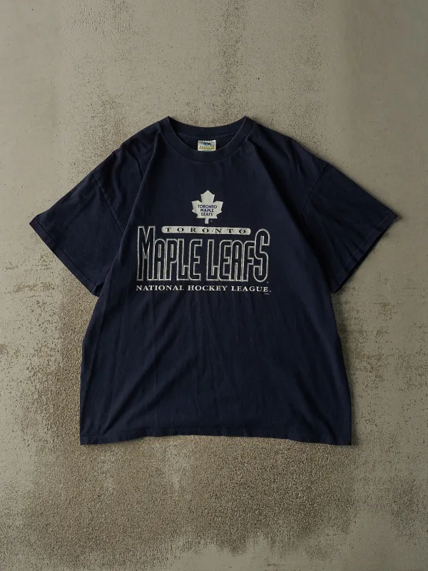 Vintage Y2K Navy Blue Toronto Maple Leafs Tee (L) sold by Rebalance Vintage