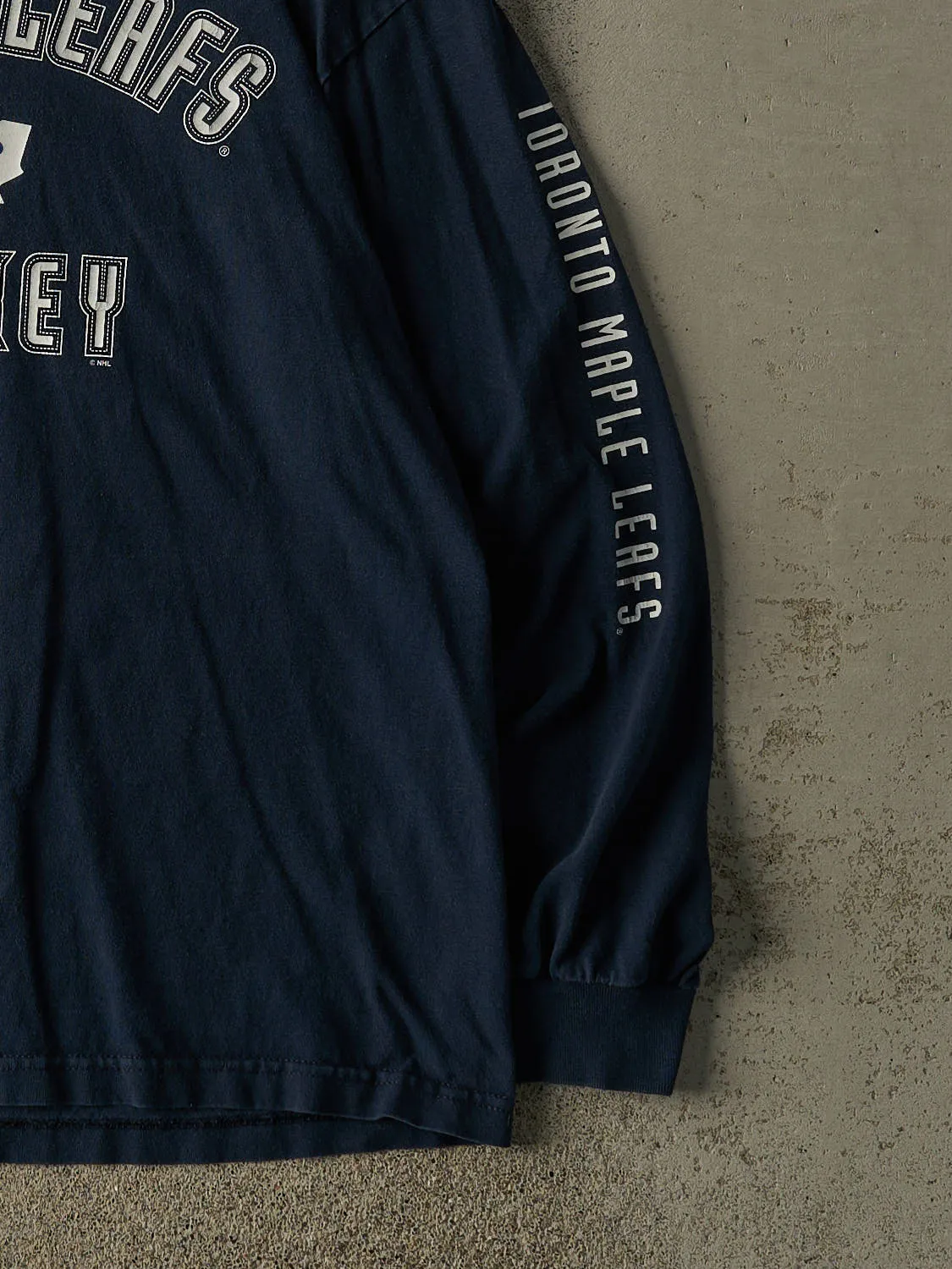 Vintage Y2K Navy Blue Toronto Maple Leafs Long Sleeve (M/L) sold by Rebalance Vintage product image thumbnail 3