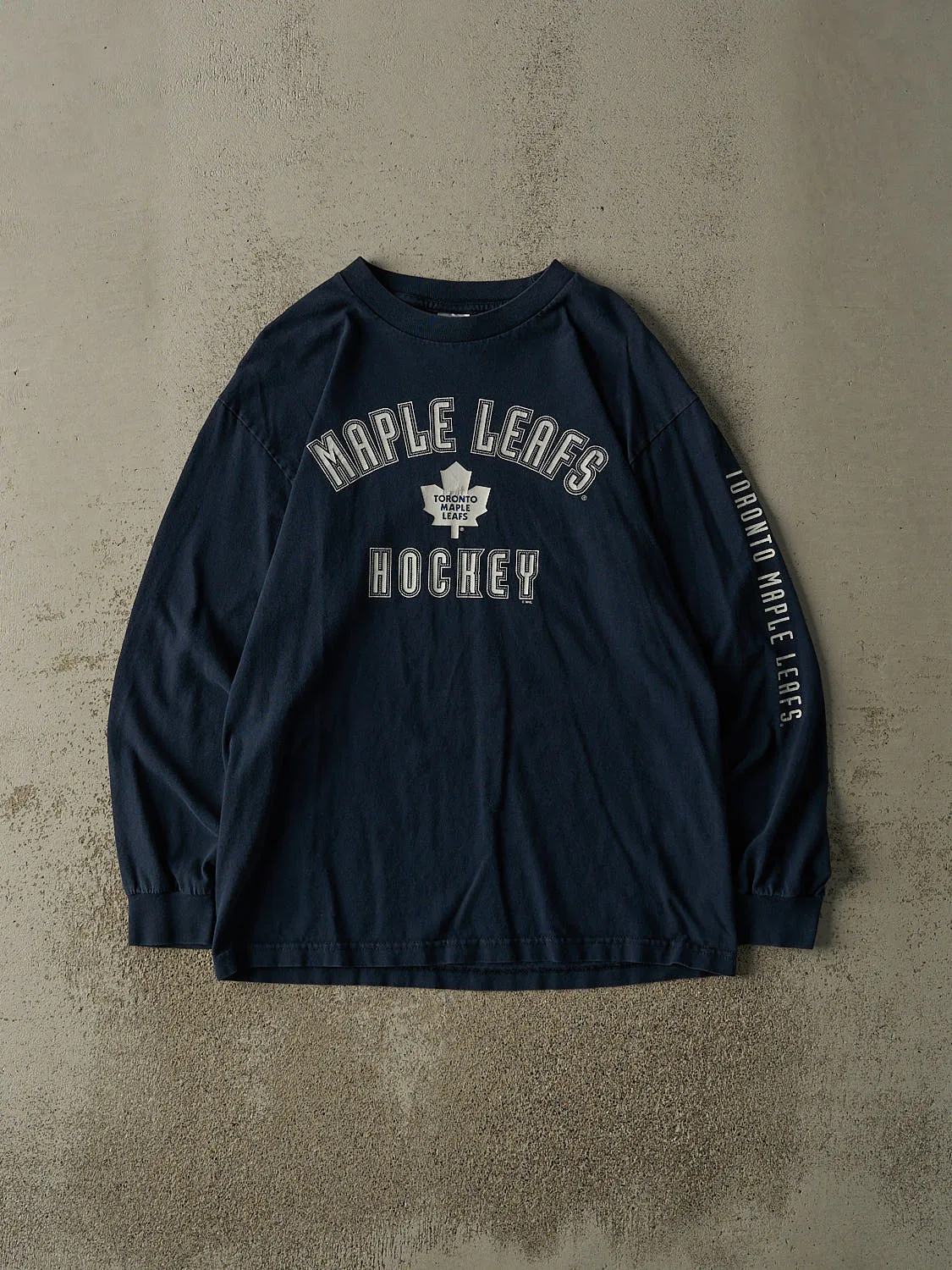Vintage Y2K Navy Blue Toronto Maple Leafs Long Sleeve (M/L) sold by Rebalance Vintage