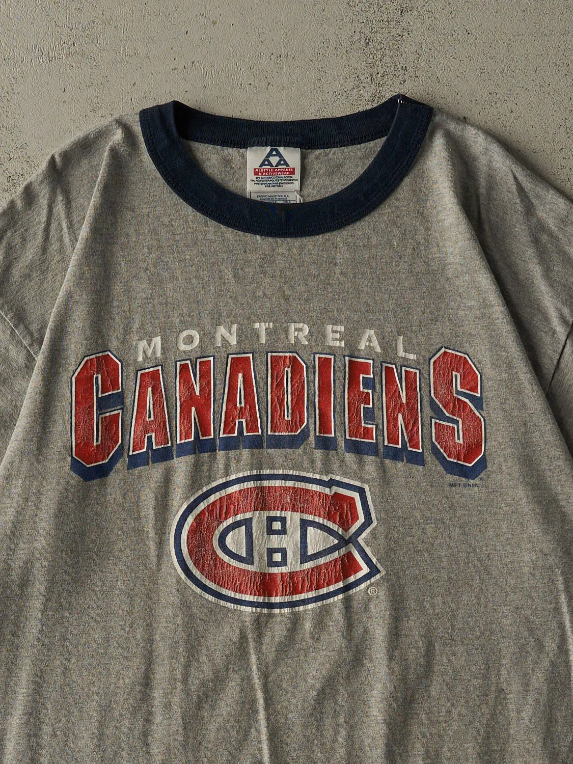 Vintage Y2K Grey Montreal Canadiens Ringer Tee (L/XL) sold by Rebalance Vintage product image thumbnail 2