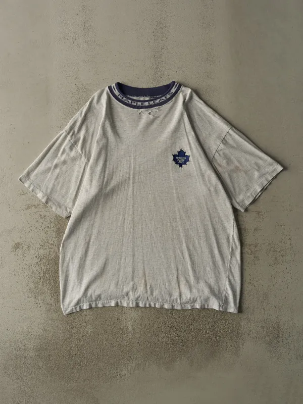 Vintage 90s Heather Grey Toronto Maple Leafs Embroidered Tee (XXL) sold by Rebalance Vintage