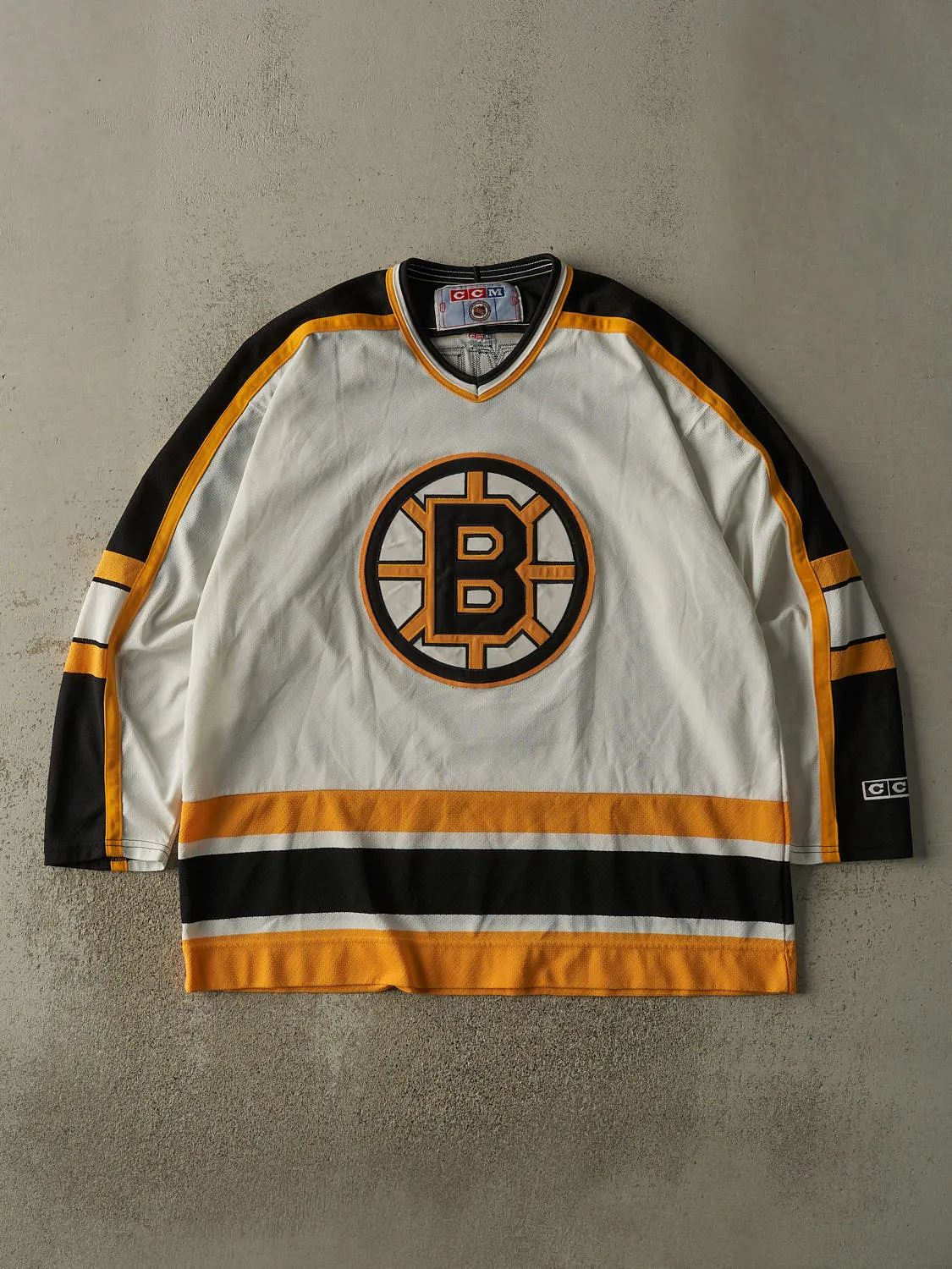 Vintage 90s White Boston Bruins Hockey Jersey (XXL) sold by Rebalance Vintage