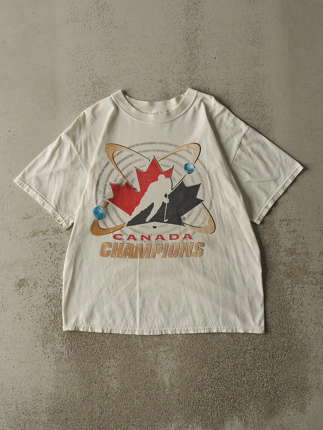 Vintage Y2K White Team Canada Champions Tee (L) sold by Rebalance Vintage