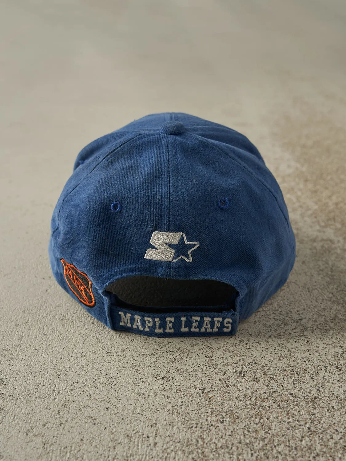 Vintage 90s Blue Toronto Maple Leafs Starter Embroidered Velcro Hat sold by Rebalance Vintage product image thumbnail 3