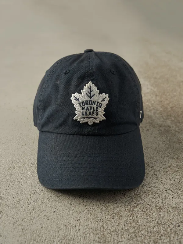 Vintage Y2K Navy Blue Toronto Maple Leafs Embroidered Strapback sold by Rebalance Vintage