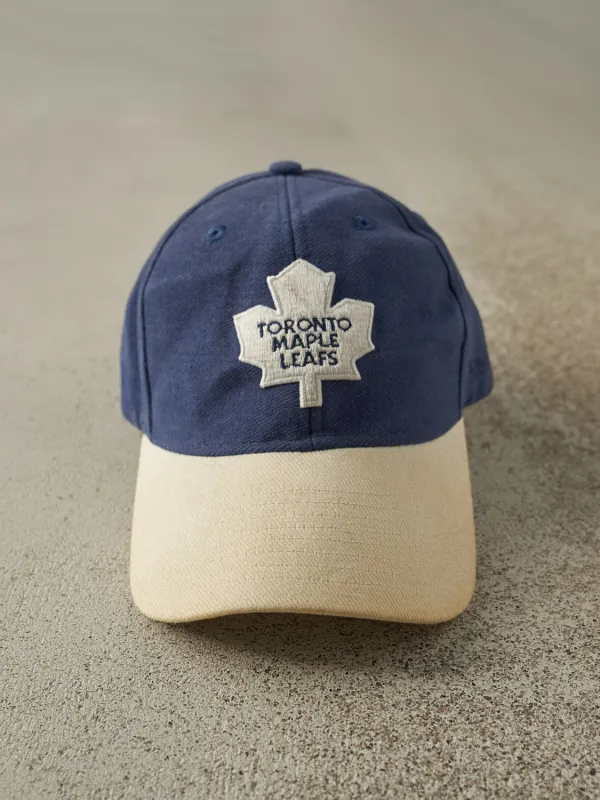 Vintage Y2K Blue & White Toronto Maple Leafs Embroidered Velcro Hat sold by Rebalance Vintage