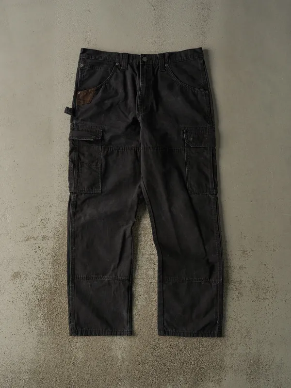 Vintage Y2K Faded Black Wrangler Double Knee Carpenter Pants (36x32) sold by Rebalance Vintage