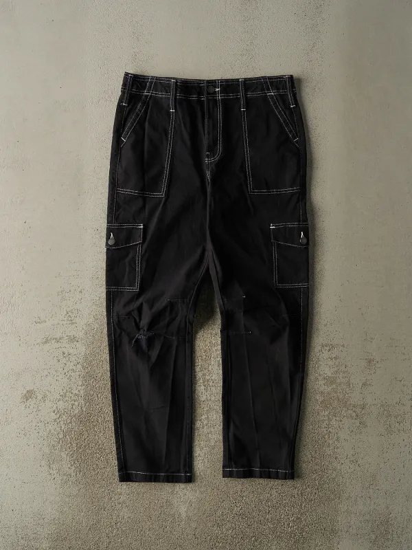 Vintage Y2K Black Dickies Contrast Stitch Cargo Slim Fit Work Pants (34x29.5) sold by Rebalance Vintage