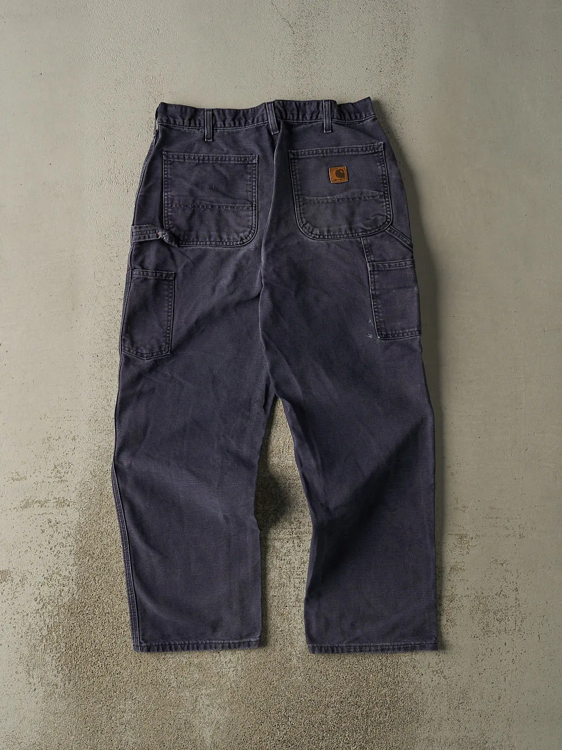 Vintage 90s Sun Faded Navy Carhartt Carpenter Pants (32x30) sold by Rebalance Vintage product image thumbnail 2