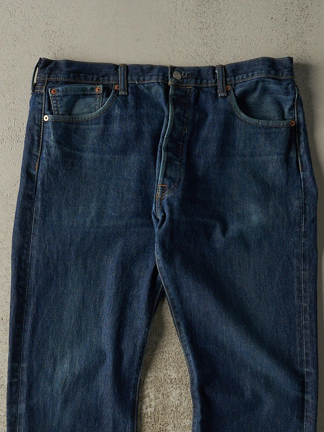 Vintage Y2K Dark Wash Levi's 501 Jeans (36x34) sold by Rebalance Vintage product image thumbnail 3