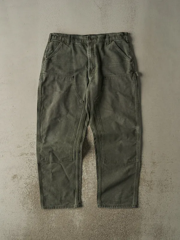Vintage 90s Green Carhartt Double Knee Carpenter Pants (37x31) sold by Rebalance Vintage
