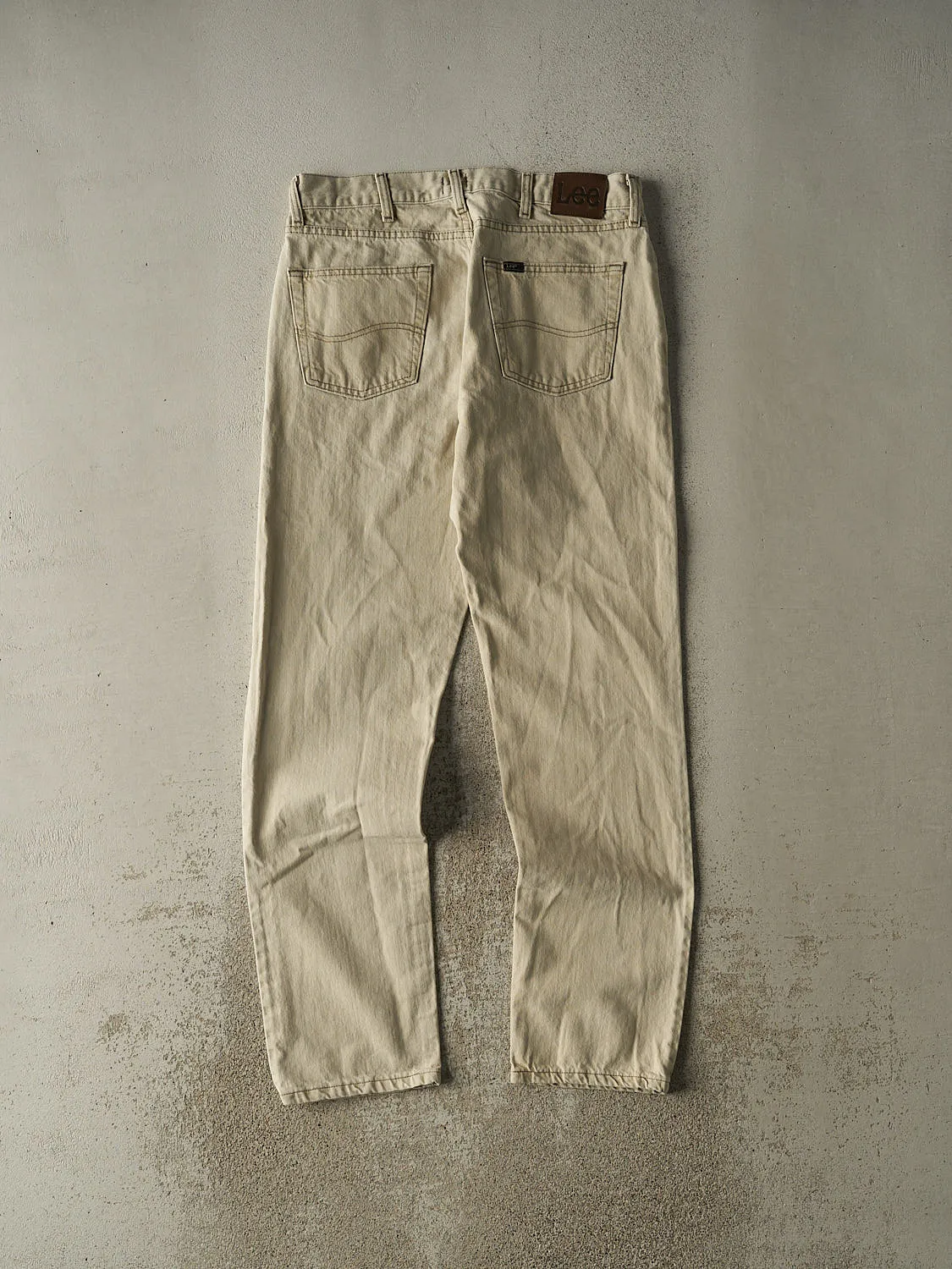 Vintage 90s Beige Lee Denim Pants (34x33.5) sold by Rebalance Vintage product image thumbnail 2