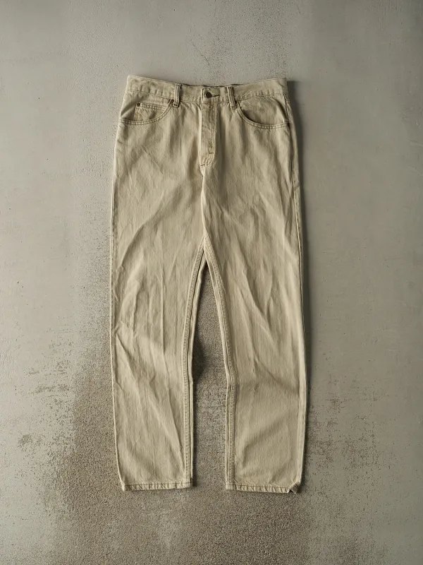 Vintage 90s Beige Lee Denim Pants (34x33.5) sold by Rebalance Vintage