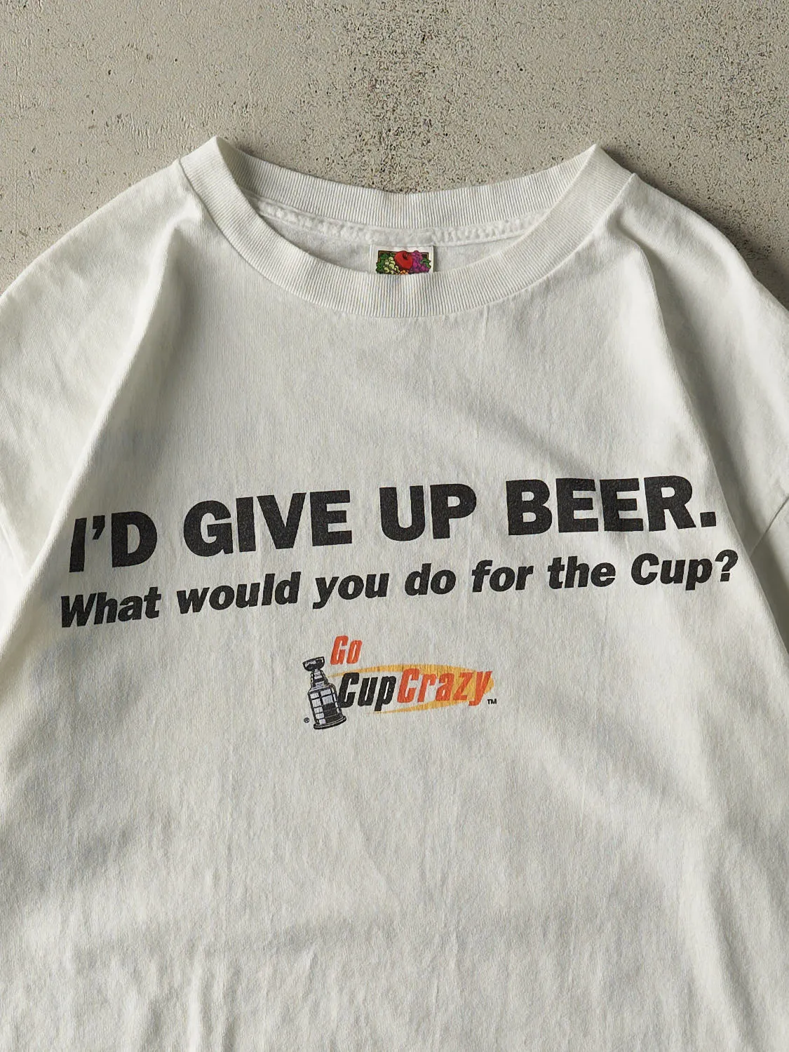 Vintage 90s White NHL Stanley Cup Slogan Tee (L/XL) sold by Rebalance Vintage product image thumbnail 3