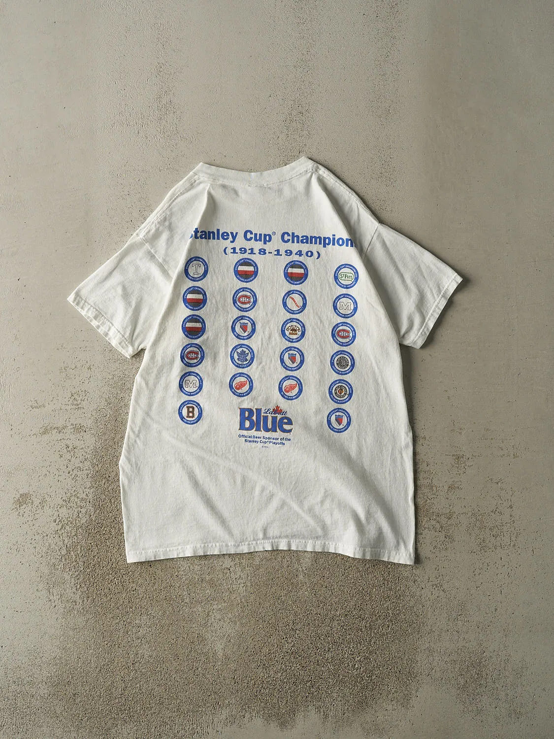 Vintage 90s White NHL Stanley Cup Slogan Tee (L/XL) sold by Rebalance Vintage product image thumbnail 2