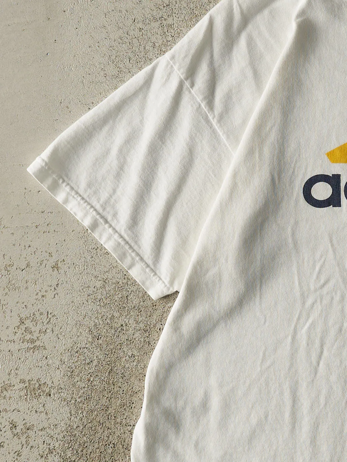 Vintage 90s White Adidas Logo Tee (M/L) sold by Rebalance Vintage product image thumbnail 3