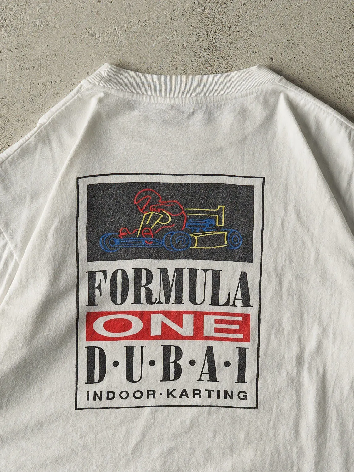 Vintage 90s White Formula One Dubai Tee (M/L) sold by Rebalance Vintage product image thumbnail 4