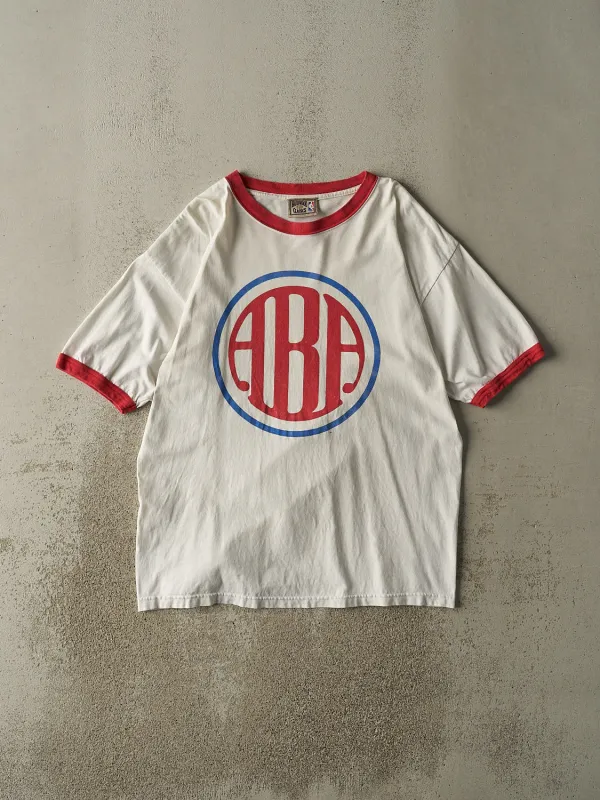 Vintage Y2K White ABA Ringer Tee (L/XL) sold by Rebalance Vintage