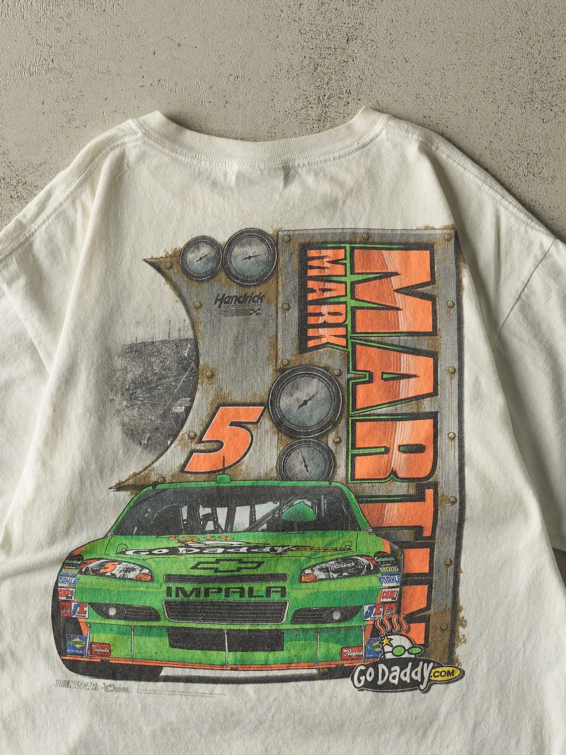 Vintage 10' White Mark Martin Nascar Racing Tee (L) sold by Rebalance Vintage product image thumbnail 4