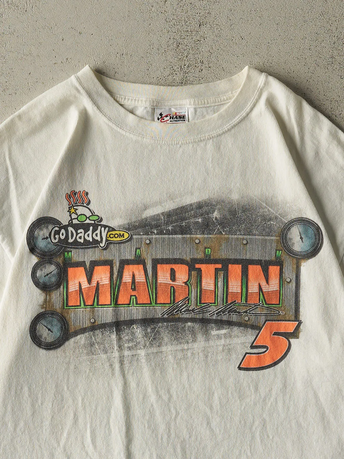 Vintage 10' White Mark Martin Nascar Racing Tee (L) sold by Rebalance Vintage product image thumbnail 3