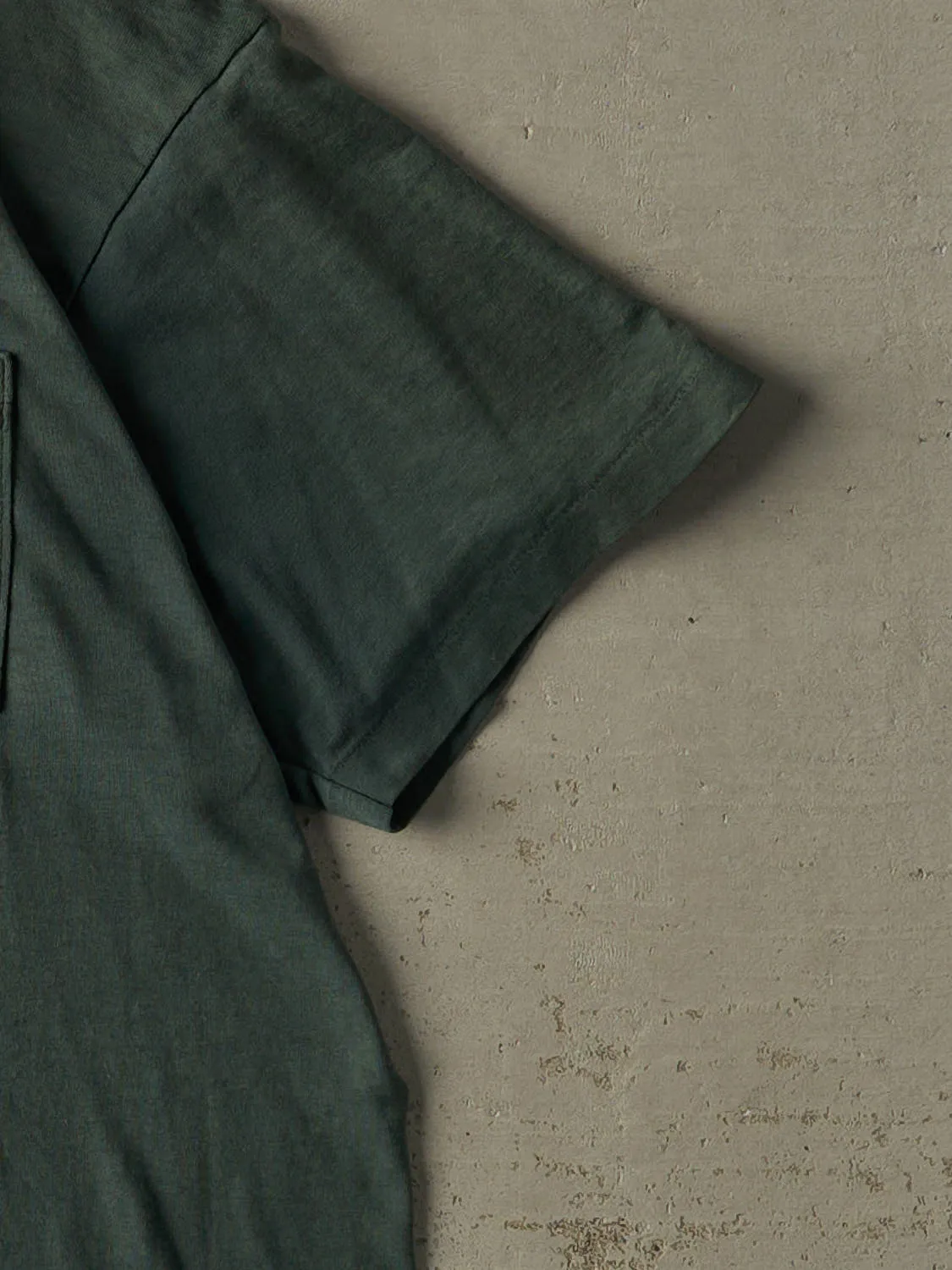 Vintage 80s Green Blank Pocket Single Stitch Tee (L) sold by Rebalance Vintage product image thumbnail 4